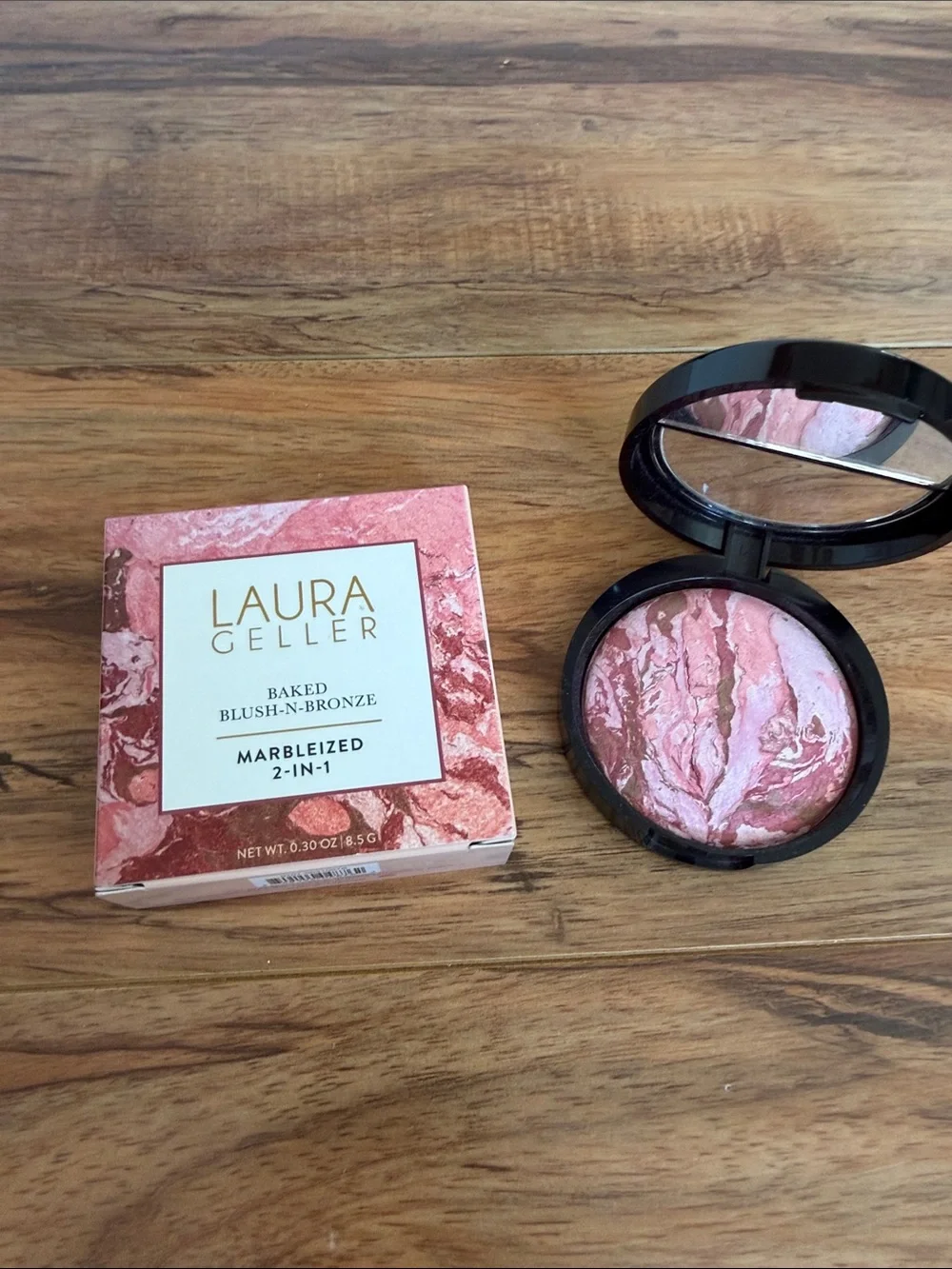 Laura Geller Marbleized Baked Blush-N-Bronze 2-in-1 in Rose Pink